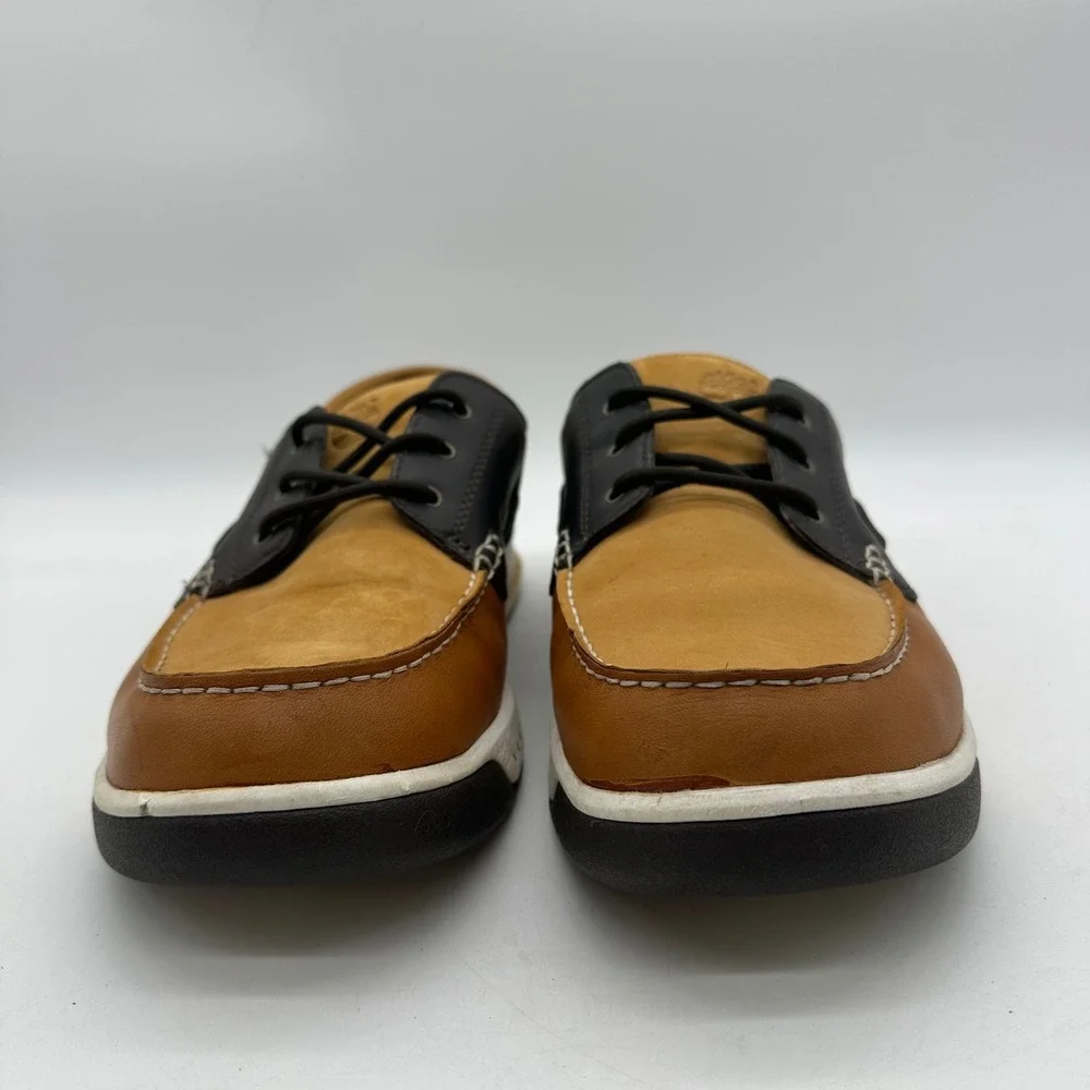 Timberland 24537 5822 Mens Size 12M Brown‎ Leather Low Top Loafers Boat Shoes